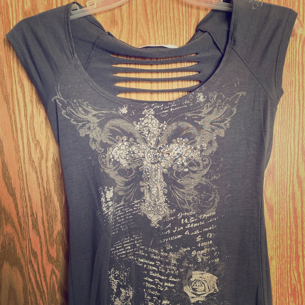 Cute grey top size s/m